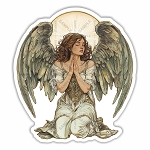 Praying Angel Sticker (Peel N'Stick)